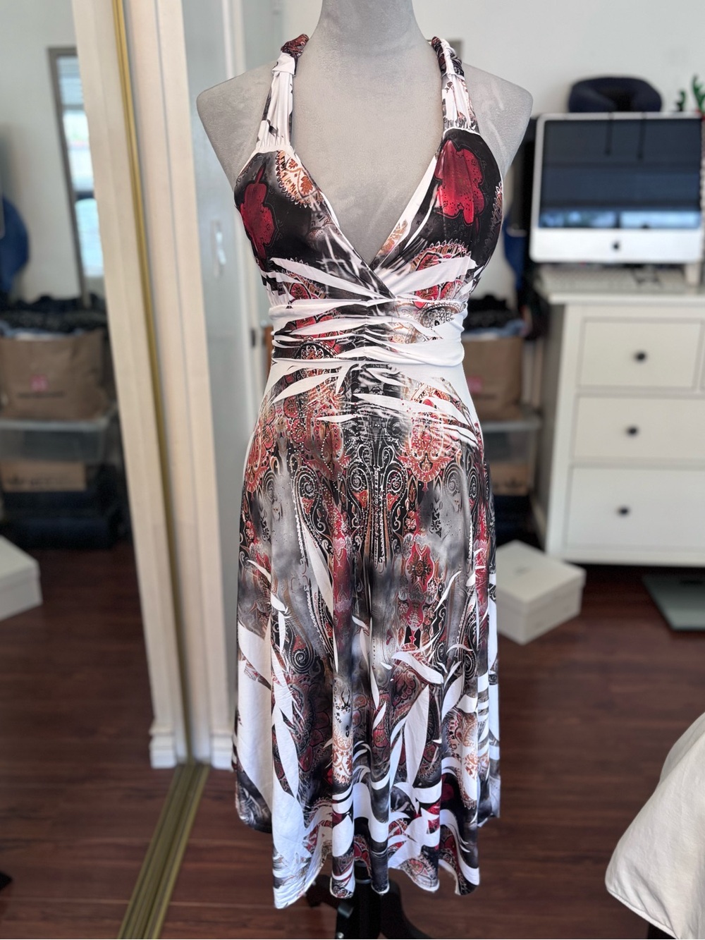 Y2K Halter Midi/Maxi Dress
